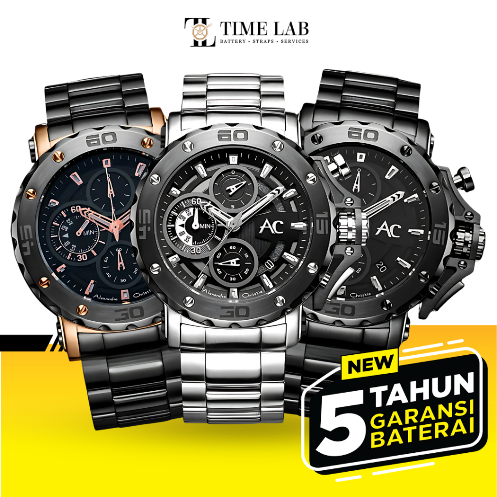 JAM TANGAN ALEXANDRE CHRISTIE CHRONOGRAPH AC9205 / AC 9205 MC / AC 9205MC ORIGINAL PRIA