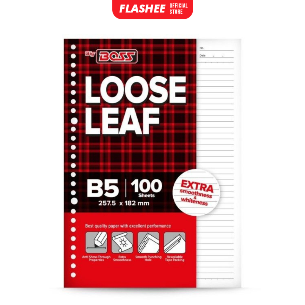 

Flashee Loose Leaf B5 Kertas Binder B5 Kertas File Note Isi Binder B5 100 Lembar Termurah