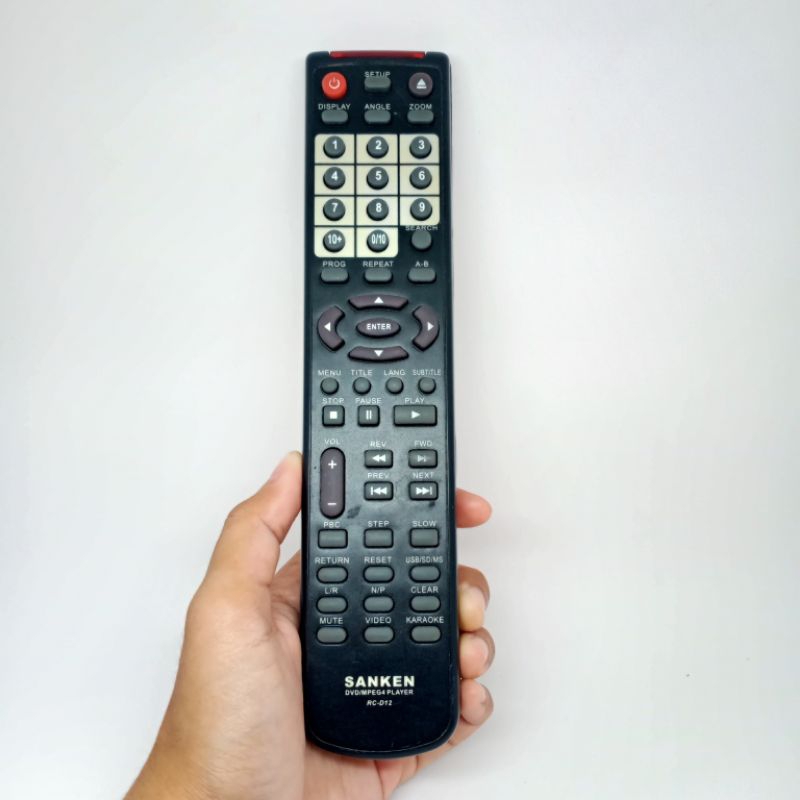 Remote TV DVD Player Original Bergaransi SANKEN RC-D12