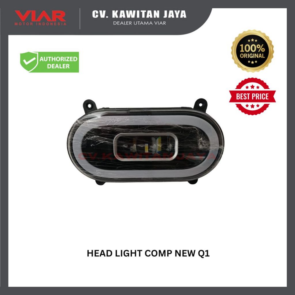 LAMPU DEPAN VIAR NEW Q1 | HEAD LIGHT COMP VIAR NEW Q1