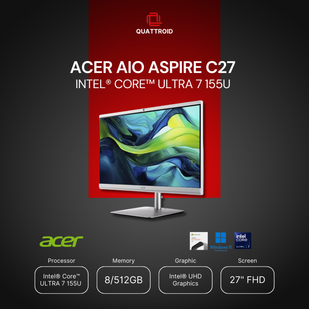 Acer AIO Aspire C27 Intel Core™ Ultra 7 155U