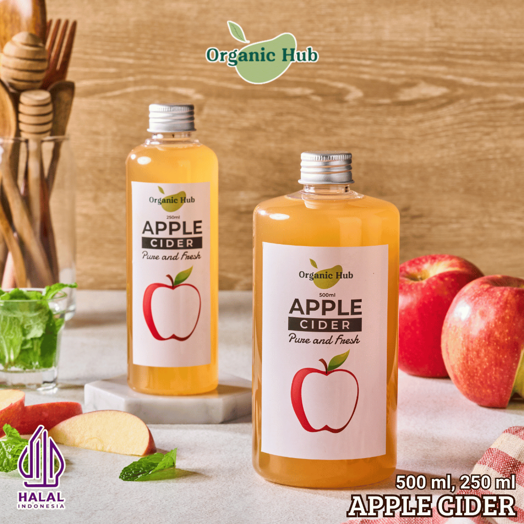 

Organic Hub Cuka Apel Murni Tanpa Gula Apple Cider Vinegar With Mother Cuka Apel Original Organik