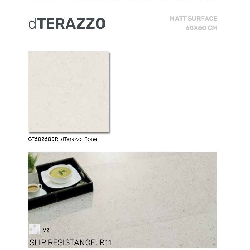 Roman Granit dTerazzo 60x60 matt surface granit lantai dinding tembok indoor outdoor