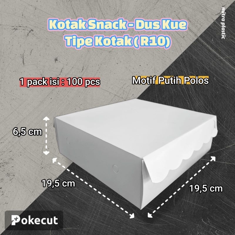 

Kotak Snack R10 K Ivory - Dus Kue - Kotak Makanan Merk Depaper