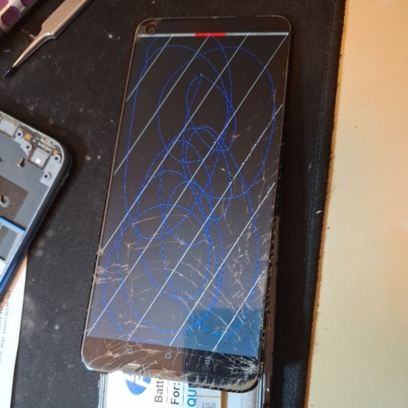 LCD OPPO A54 ORI COPOTAN MINUS TC PECAH