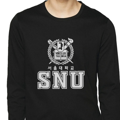 Kaos lengan Panjang Seoul National University SNU Korea Long Sleeve t-shirt
