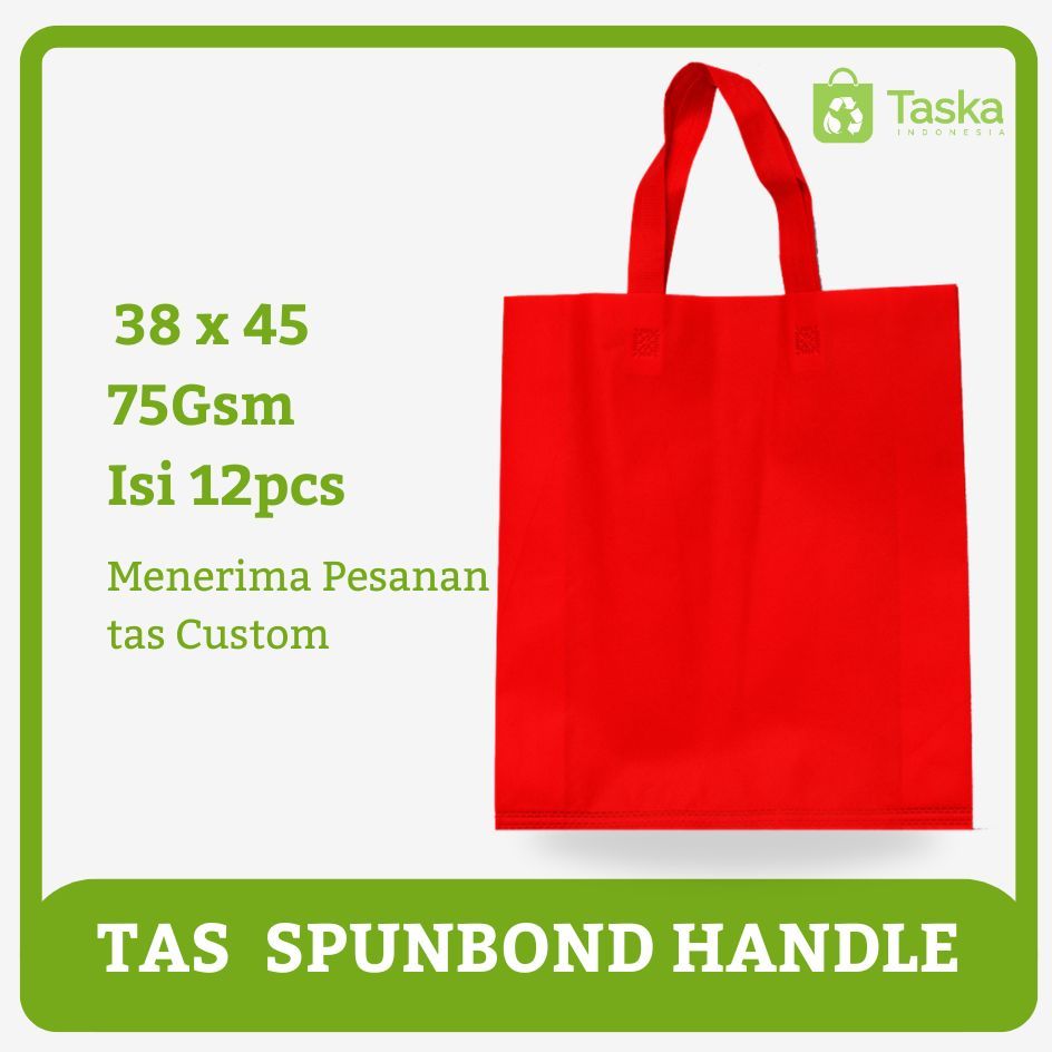 

Goodiebag Spunbond Handle 38x45 Merk Indobag Harga Lusinan Banyak Warna / Tas Spunbond 65Gsm tebal