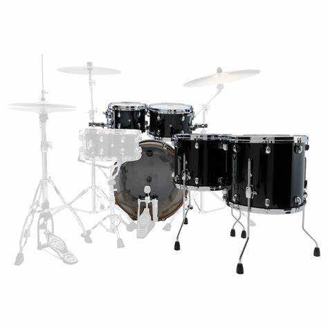 TAMA MBS52RZS-PBK Starclassic Performer 5-Piece Drum Shell Kit, Piano Black