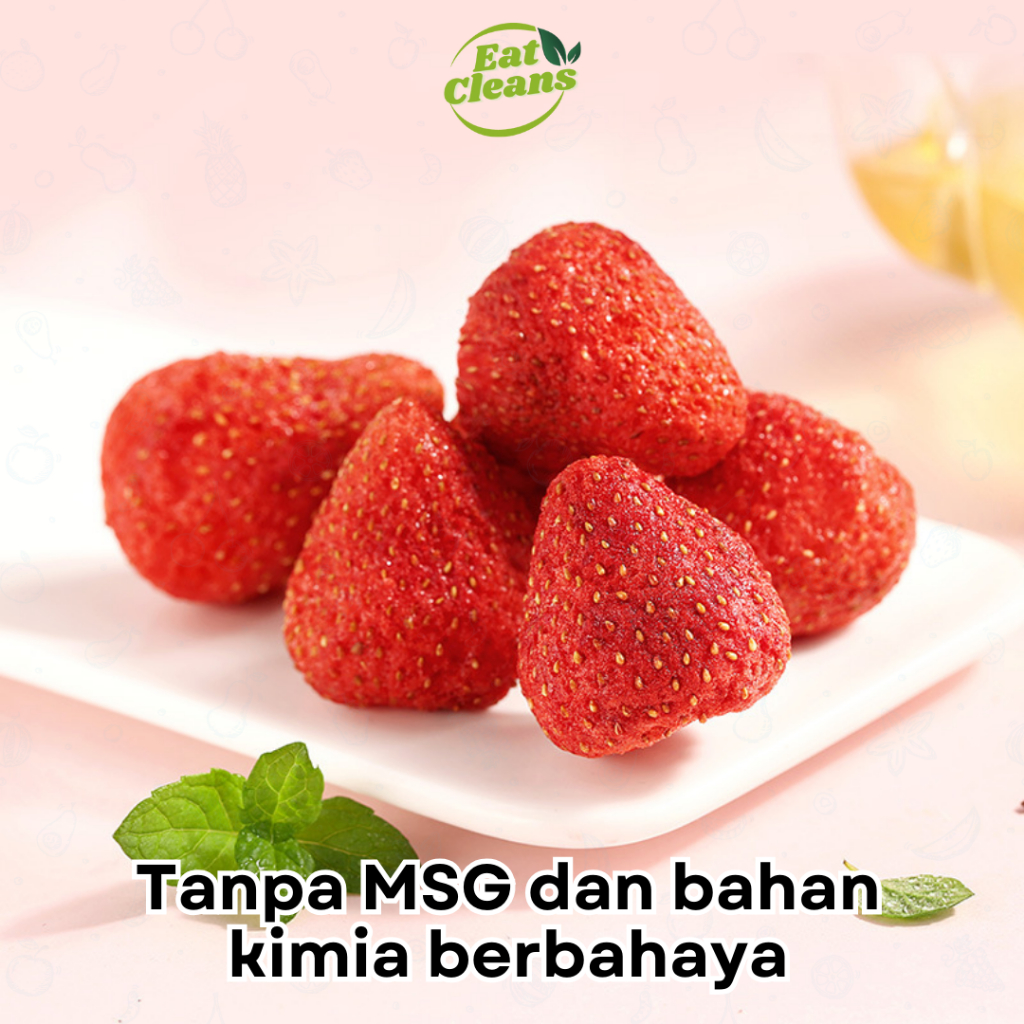 

(HALAL) FREEZE DRIED FRUIT STRAWBERRY - SNACK SEHAT BUAH STRAWBERRY KERING - HEALTHY SNACK DRIED