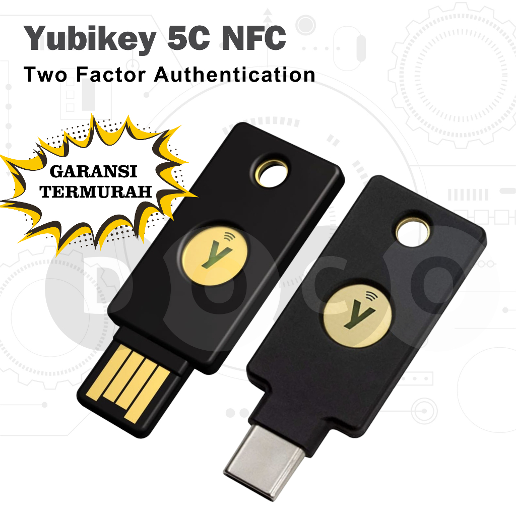 Yubikey Yubico 5 5C NFC Security Key USB & Two Factor Authentication