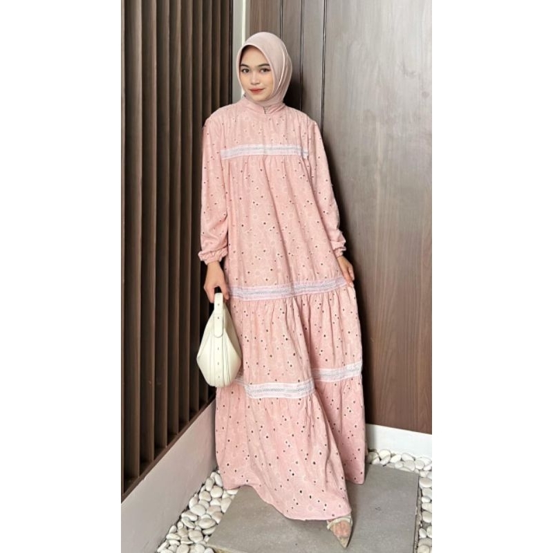 Gamis Wanita Katun Bordir Premium