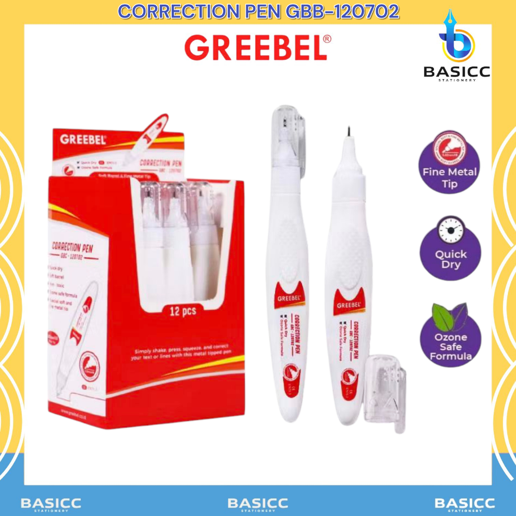 

Greebel Correction Pen GBC 120702 Bentuk Pipih Persegi | Tip X Cair @1 Pcs