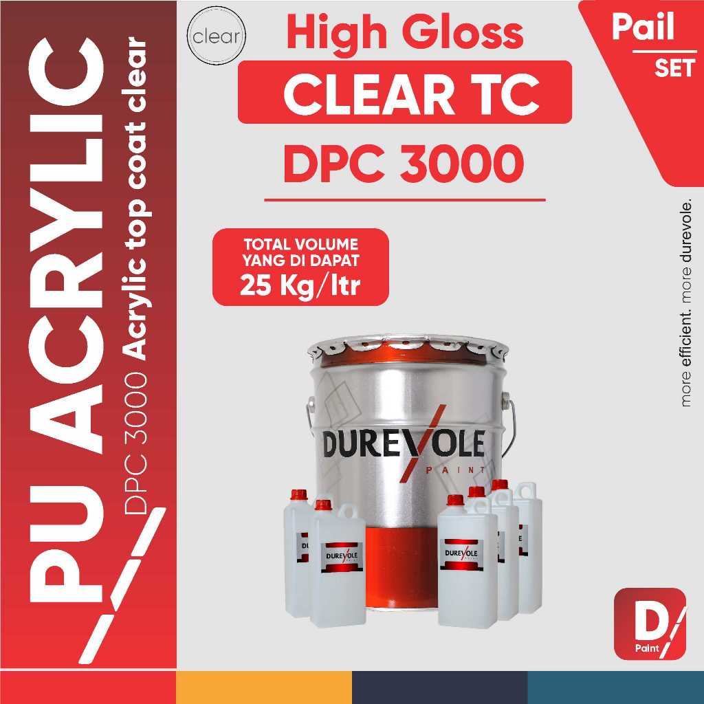 DPC 3000 -  DUREVOLE PU ACRYLIC CLEAR (Pail)