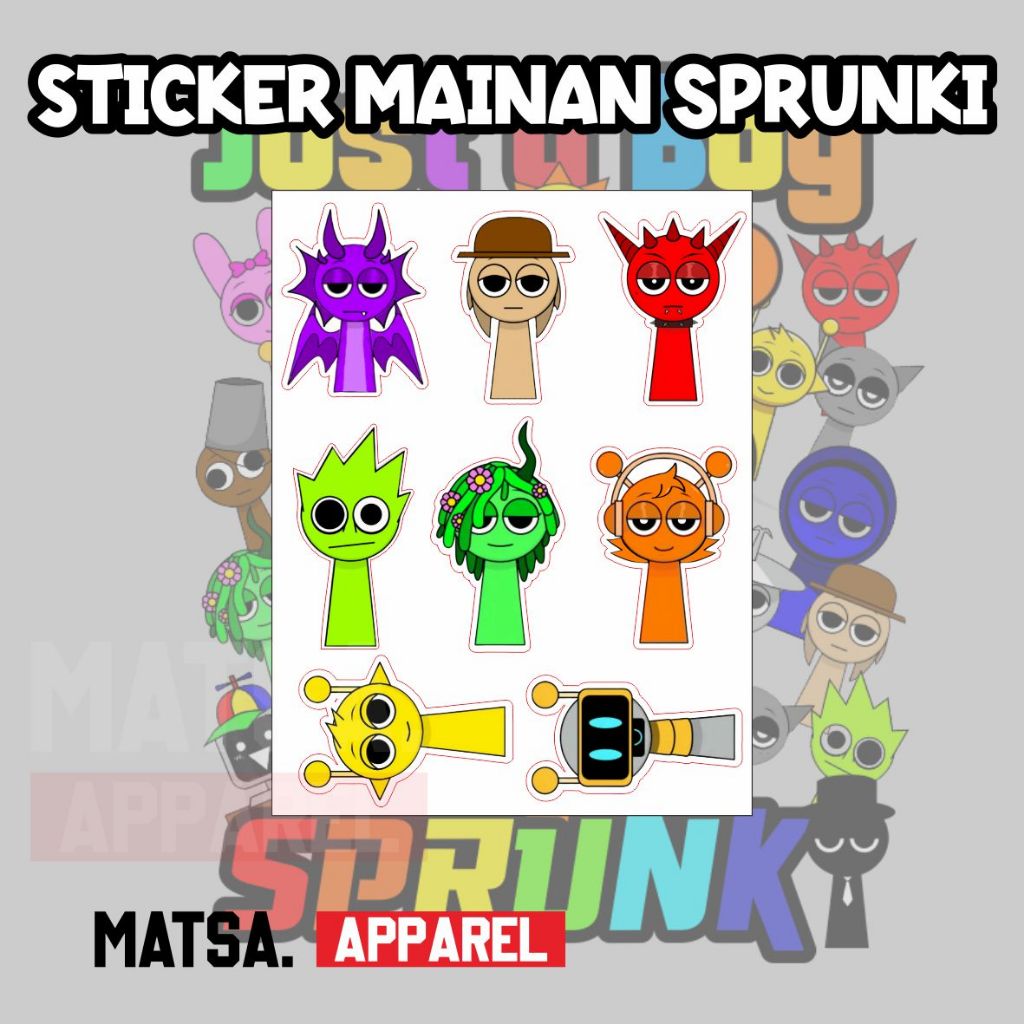 

Stiker mainan Sprunki / Sprunki sticker / stiker mainan Sprunki viral / mainan viral / stiker viral
