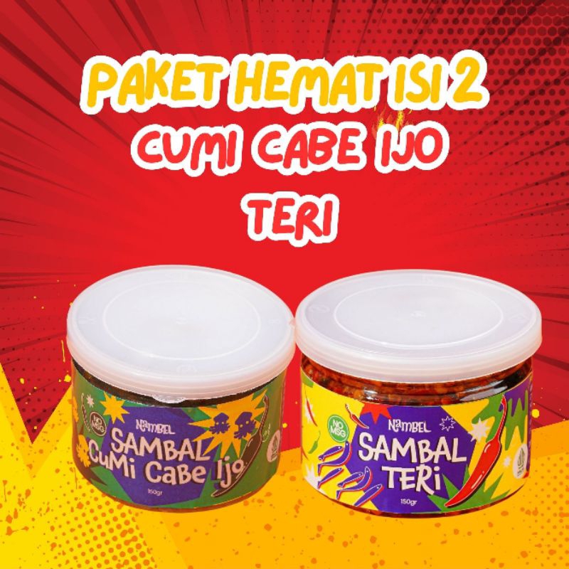 

Nambelin Paket Isi 2 Sambal Cumi Cabe Ijo + Teri