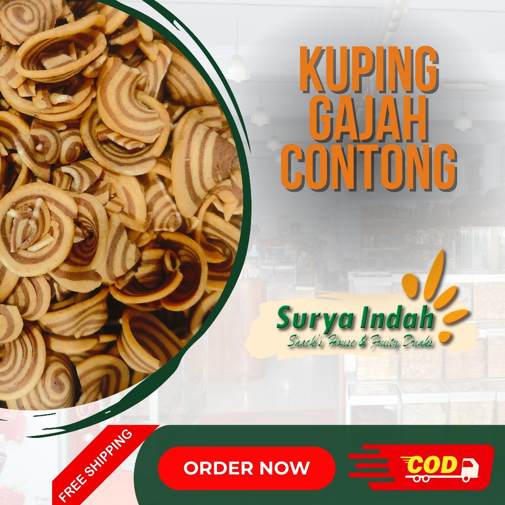 

Kuping Gajah Contong Kwalitas Premium 100gr Dijamin Enak Surya Indah Jombang