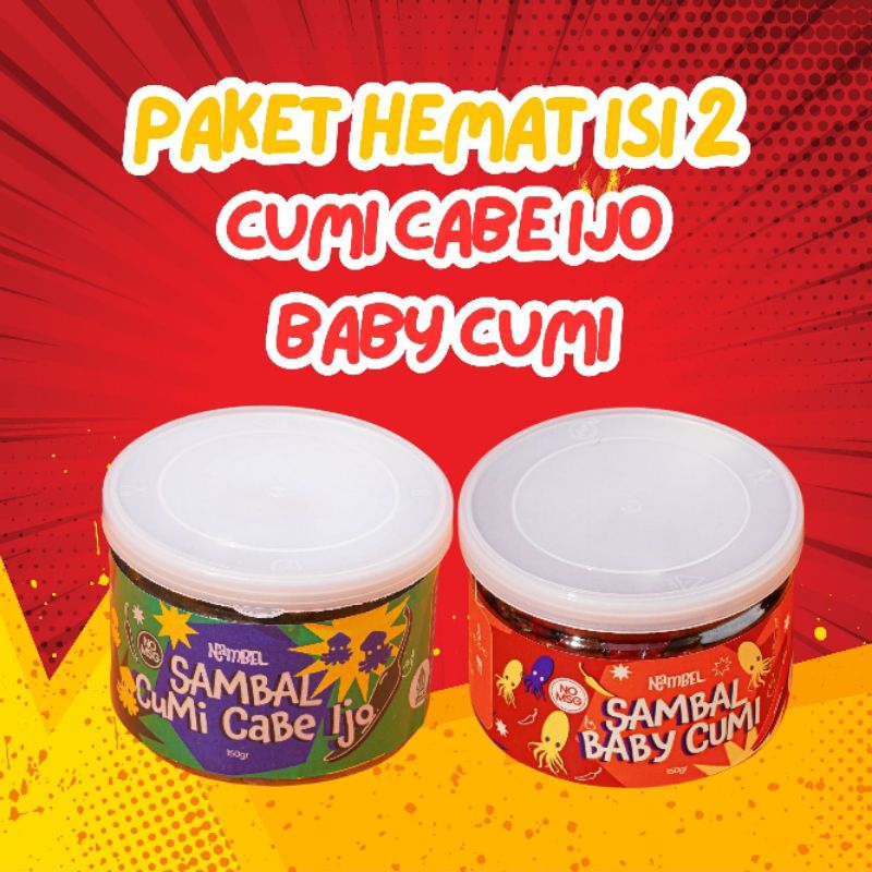 

Nambelin Paket Isi 2 Sambal Cumi Cabe Ijo + Baby Cumi