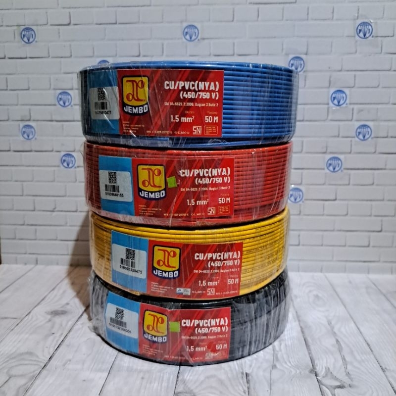 Kabel Jembo NYA 1x1.5 Per Roll 50 Meter