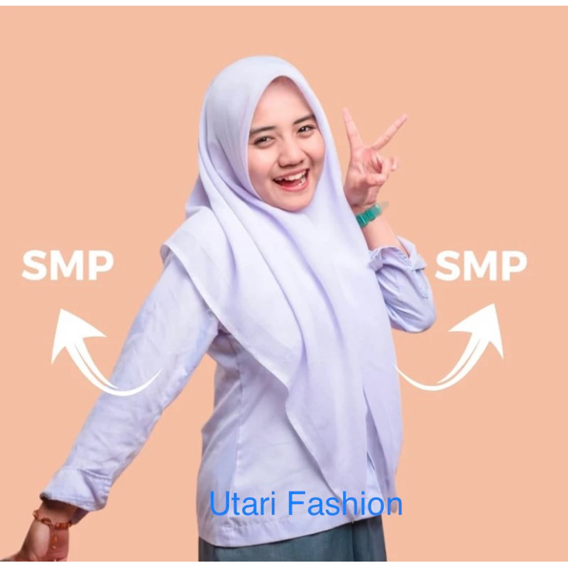 COD-Best Seller Hijab Segi empat Bella Square  Anak Sekolah Anti Letoy Tegak Paripurna/Kerudung anak