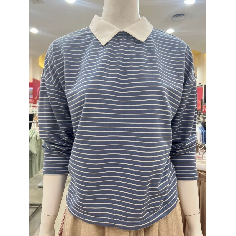 Graphis Kaos Garis-Garis Lengan Panjang