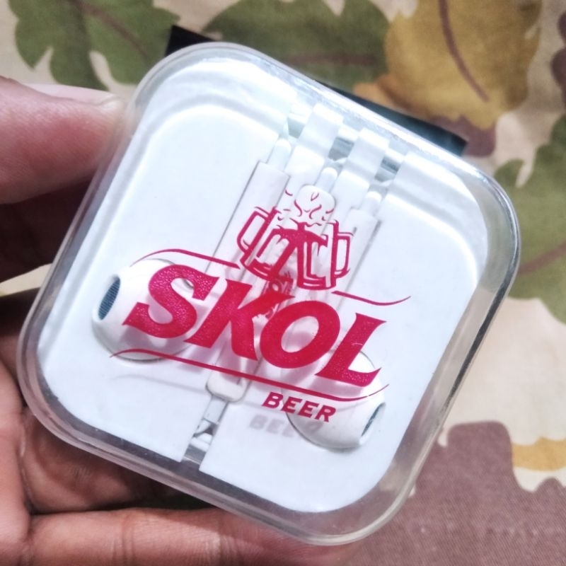 Headset Musik Earset Mp3 Player Souvenir Beer Skol Bir Brazil Tidak Ada Tombol Terima Telpon Hanya T