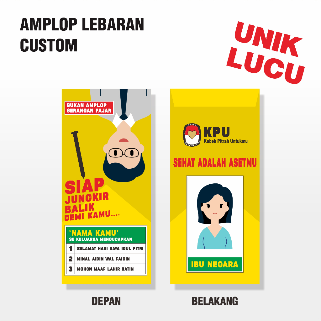

8pcs Amplop Lebaran Unik Custom PREMIUM