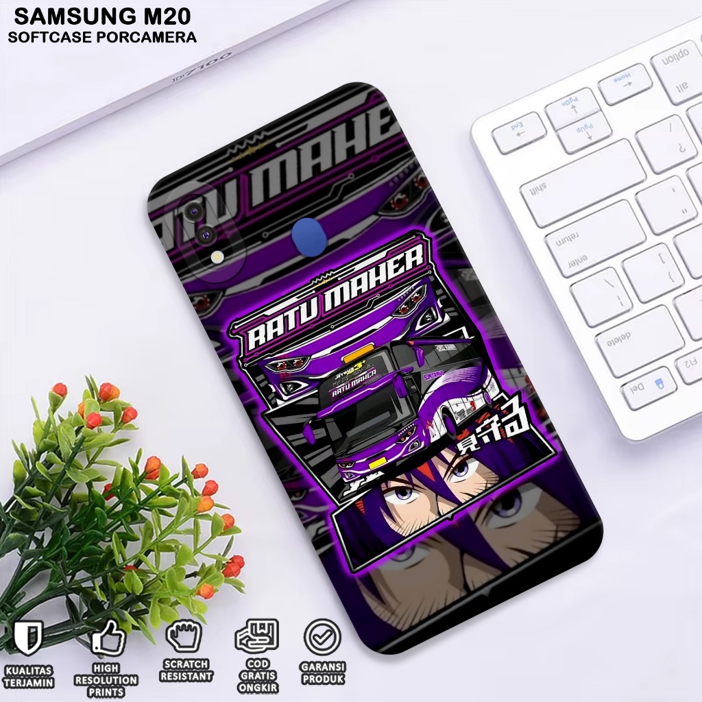 Case Hp Samsung M20 - Casing Hp Samsung M20 - Softcase Samsung M20 MOTIF BUS TELOLET - Case Samsung 