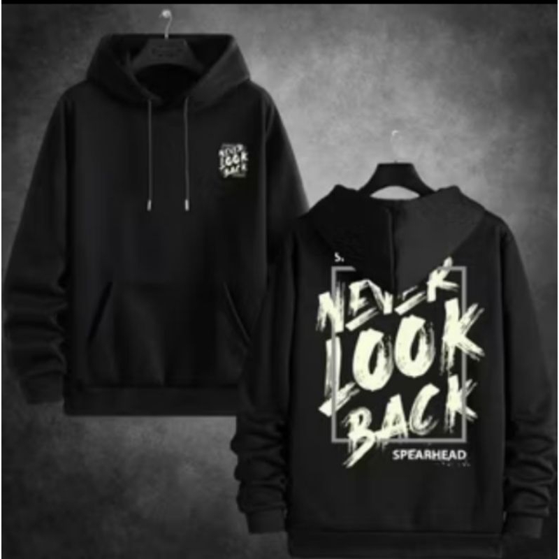 Sweater hoodie pria wanita distro gambar depan belakang