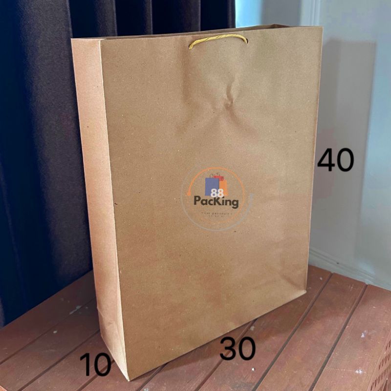 

paperbag jumbo P30 L10 T40 paper bag 30x40 coklat shopping bag paperbag polos tas kertas kantong kertas goodie bag tempat kado