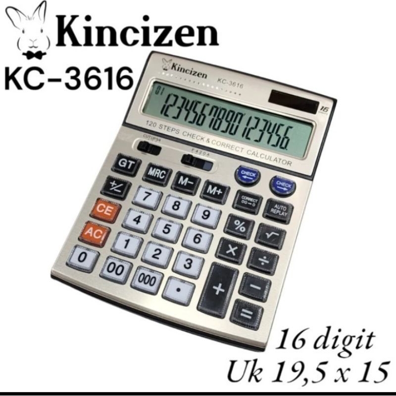 

Kalkulator / Calculator Besar KINCIZEN KC-3616 Check & Correct