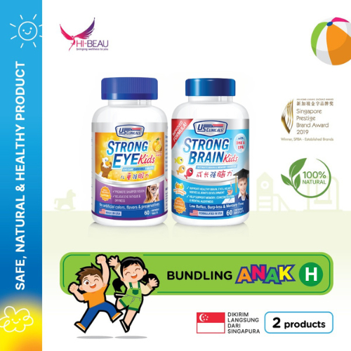 Bundle H - US Clinicals StrongBrain Kids 60s & US Clinicals StrongEye Kids 60s JunDW