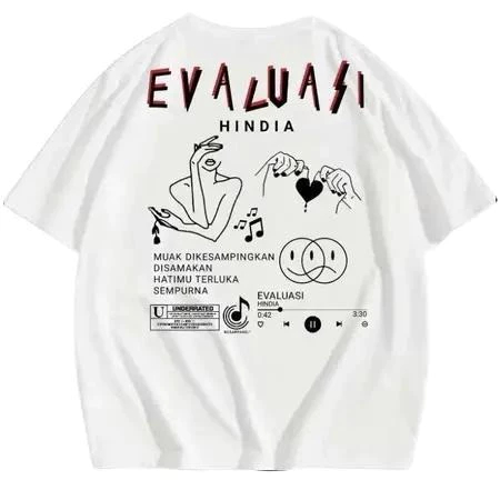 Baju Kaos DISTRO HINDIA EVALUASI Tshirt Premium Free Sticker