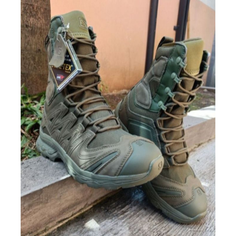 Sepatu Salomon Hitam/Sepatu PDL Salomon Forces 8 inchi China / Sepatu Tactical Salomon XA Forces