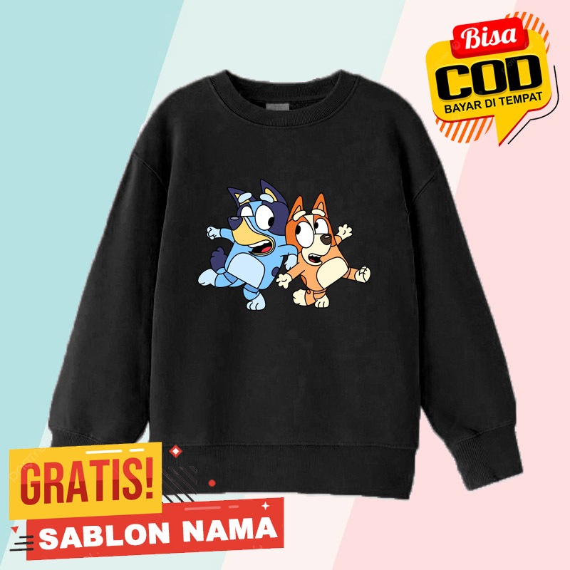 Sweater Anak Bluey & Bingo / Sweater Anak Laki Laki & Perempuan Bluey & Bingo