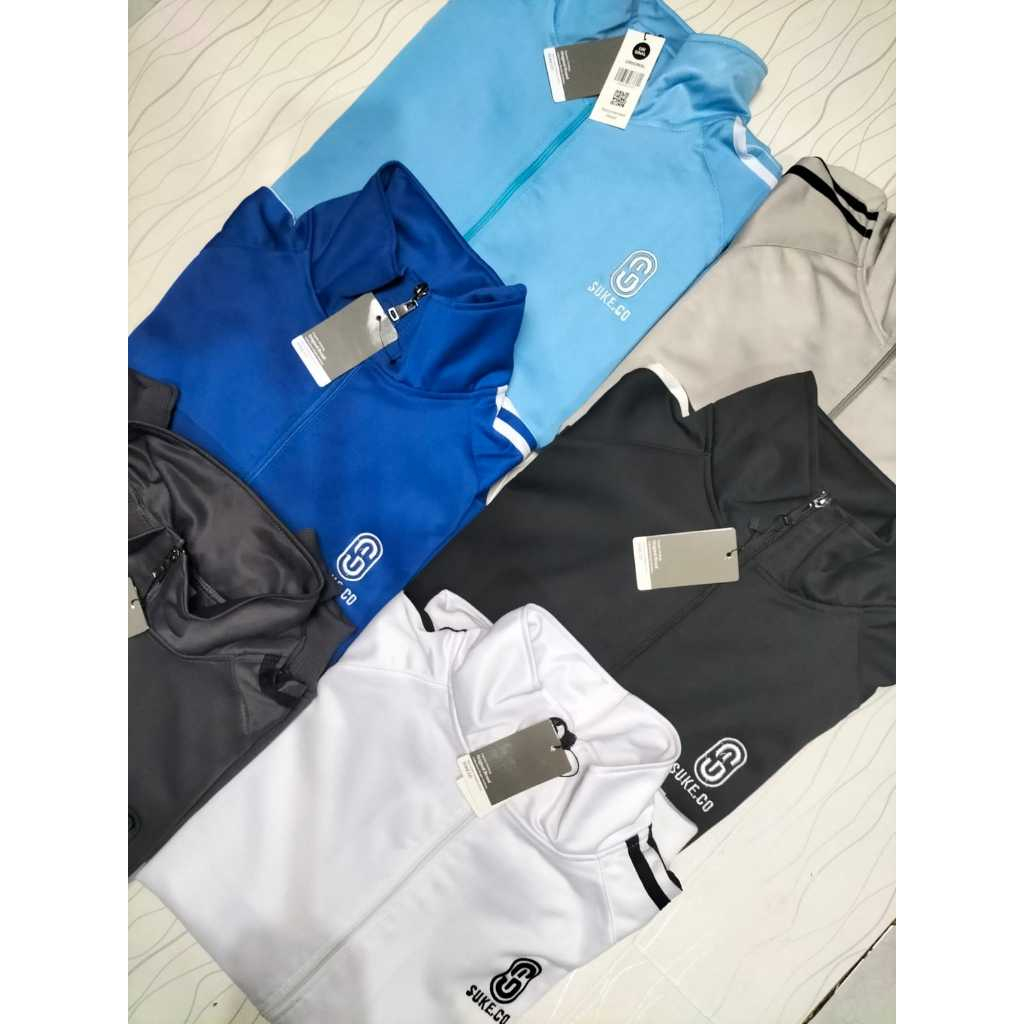 SUKE CO. trektop distro unisek terbaru //sweater pria suke strip oversize