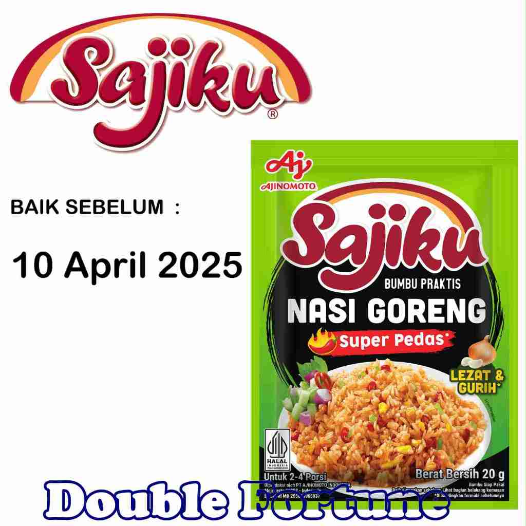 

SAJIKU NASI GORENG SUPER PEDAS / AYAM/ SPESIAL SACHET 20gr BUMBU MASAK INSTAN AJINOMOTO