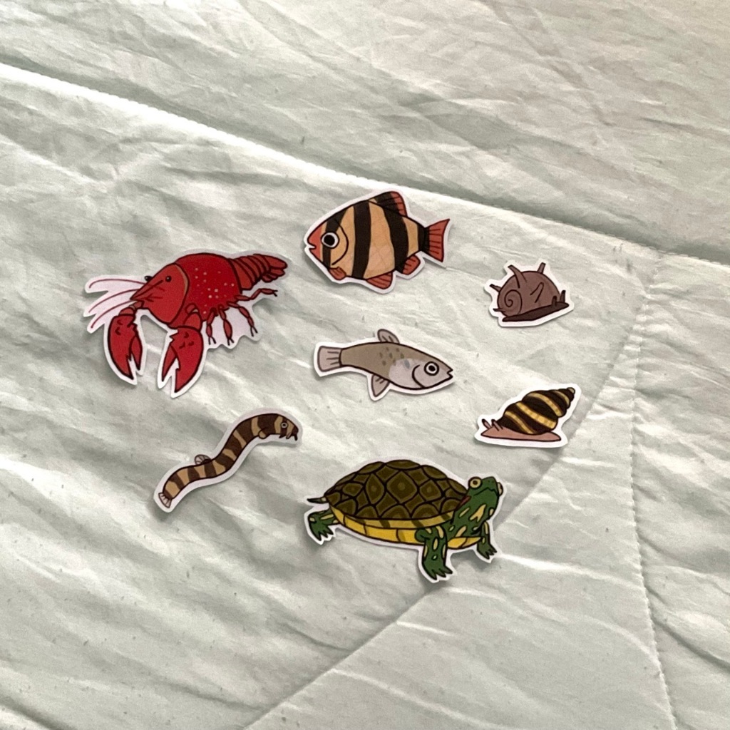 

Sticker Pack Isi 7 What's in My Tank (Karakter Hewan di Aquarium)