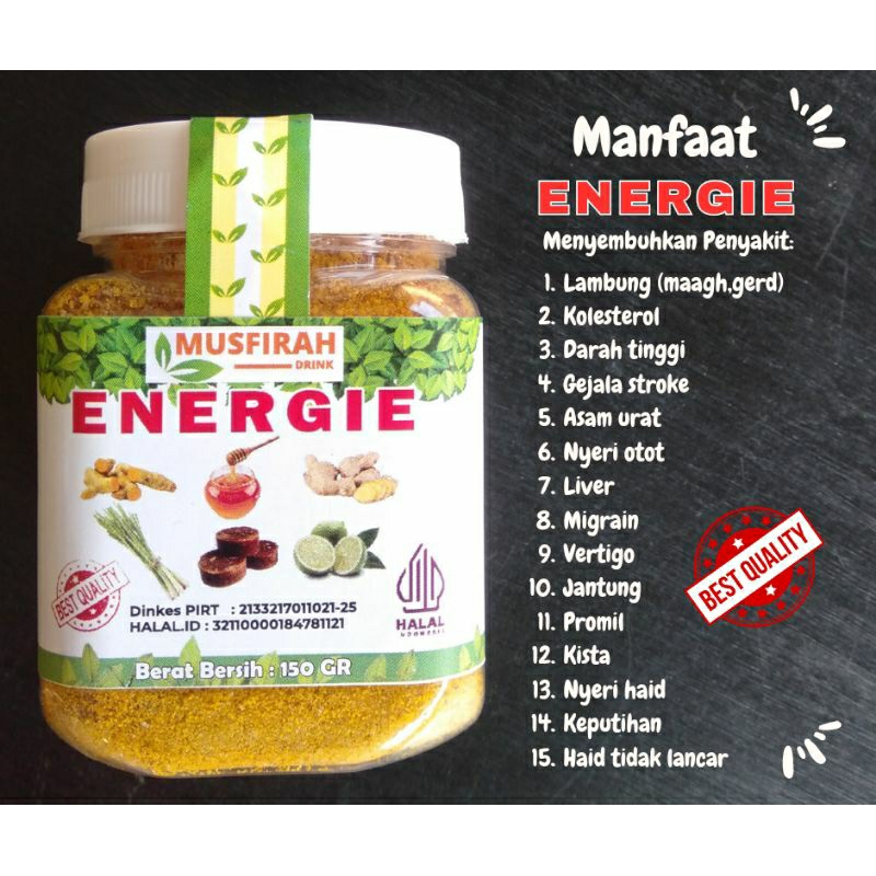 

Musfirah Drink Energie Berat Bersih: 150 GR