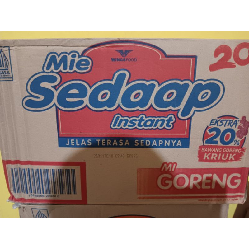 

SEDAP GORENG 1 DUS ISI 40 PCS