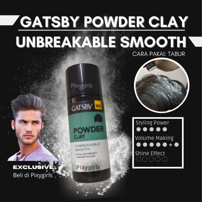 Gatsby Powder Clay Unbreakable Smooth Hair Styling Powder