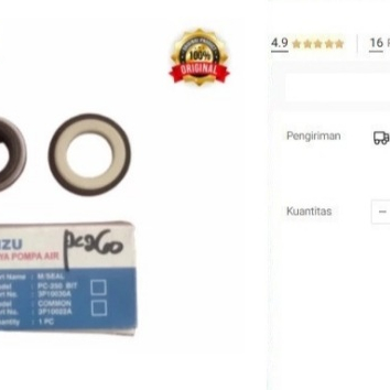 

Seal Kit SHIMIZU PC-260 PC-375 Mechanical Seal Jet Pump PC260 PC375