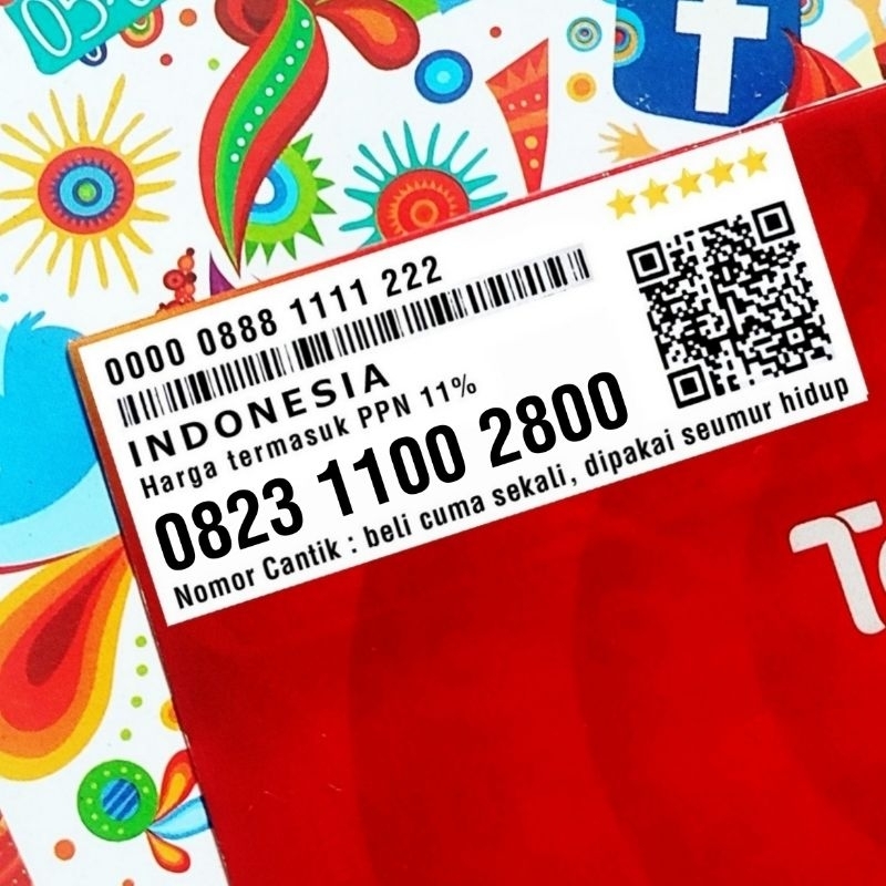 0823 1100 2800 Kartu Perdana Nomor Cantik SimPATI As Telkomsel Combo Sakti