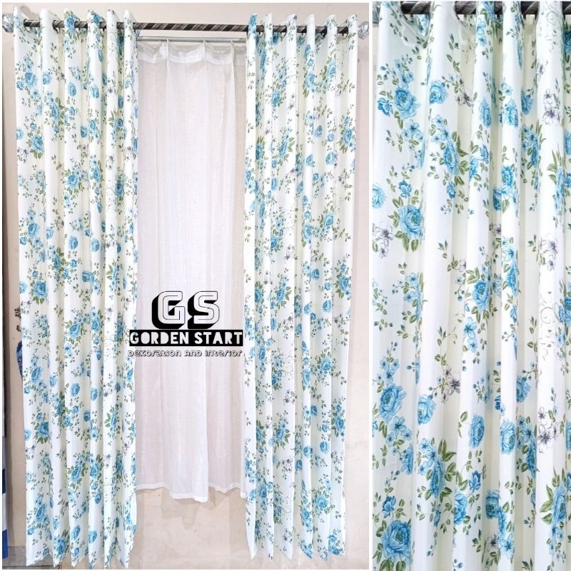 Gorden jendela aesthetic mewah motif bunga sakura gorden jendela dan pintu kamar aesthetic bahan bla