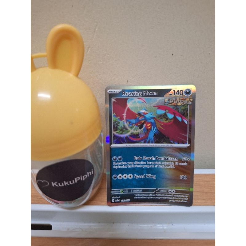 Kartu Pokemon Roaring Moon sv8a 100/187 R Holo Roaring Moon 101/187 EX RR