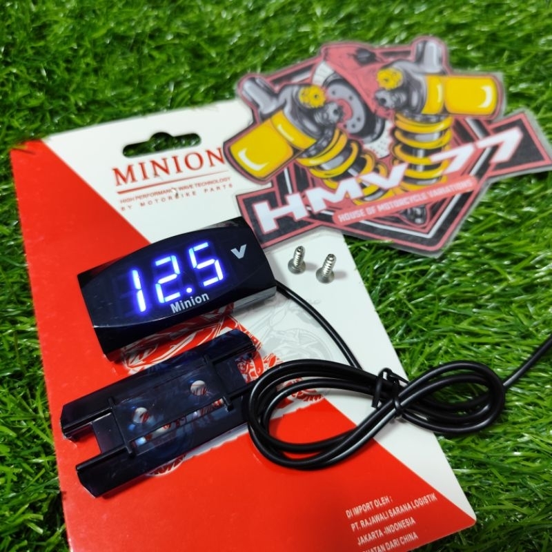 Voltmeter/Voltmeter Aki anti air /Pengukur Daya Aki - Volt Meter Aki 12 Volt universal