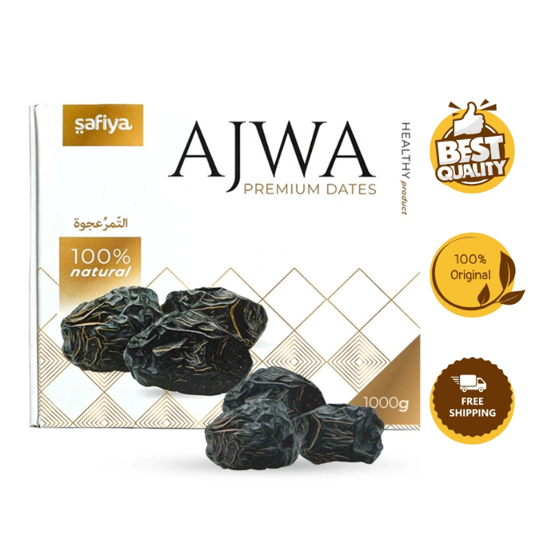 

Kurma Ajwa safiya - Kurma Nabi Premium Asli Madinah 1 kg