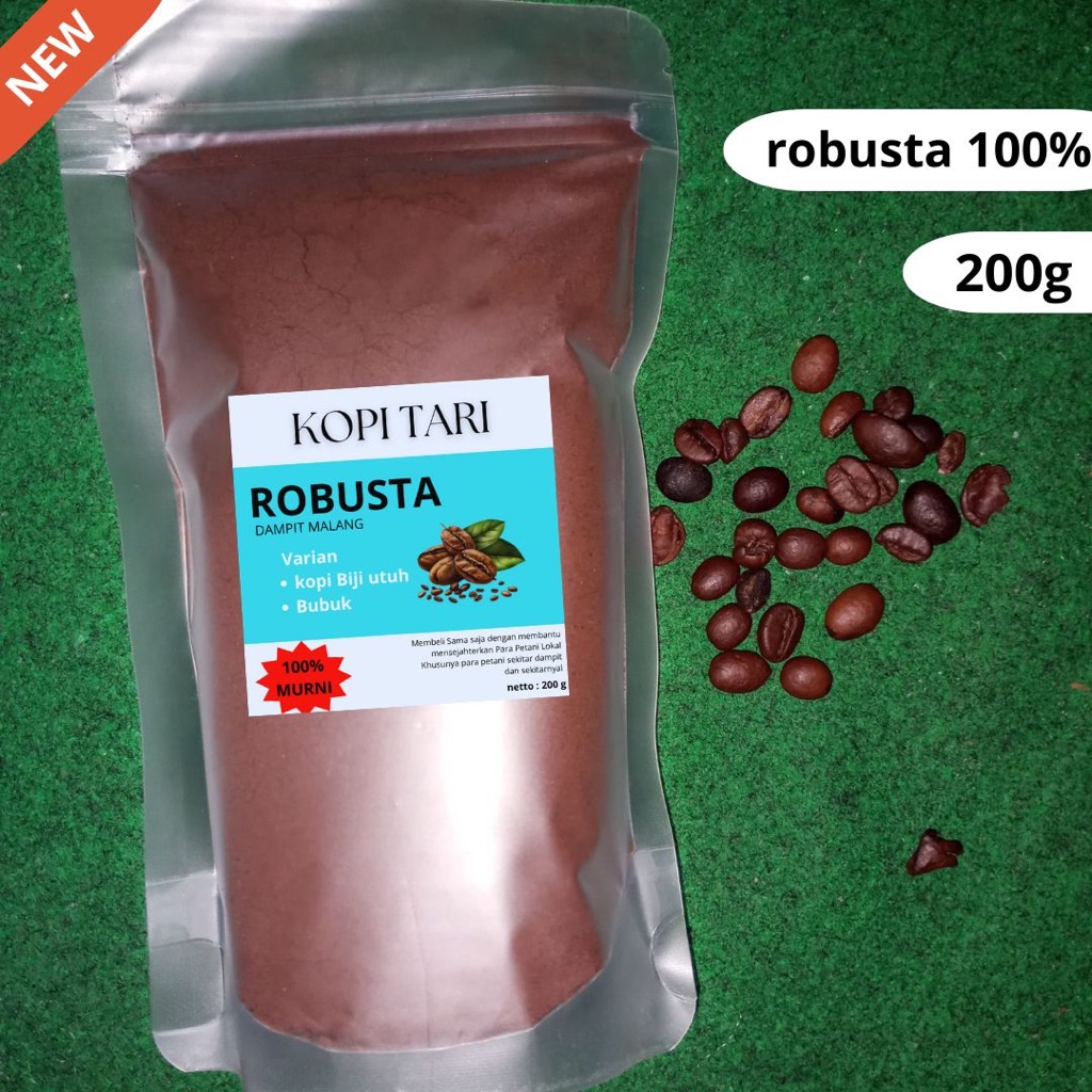 

Kopi Tari Kopi Robusta DAMPIT Gold Bubuk 200G