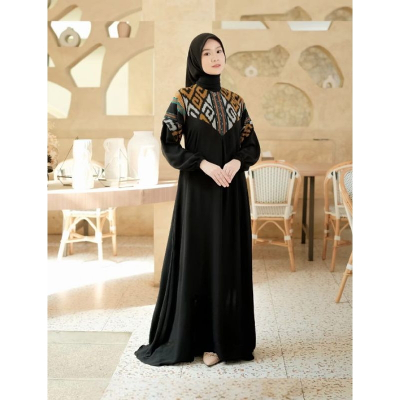 Gamis Tenun Shirf Casual Mix Tenun Ikat Rekomendasi Untuk Lebaran