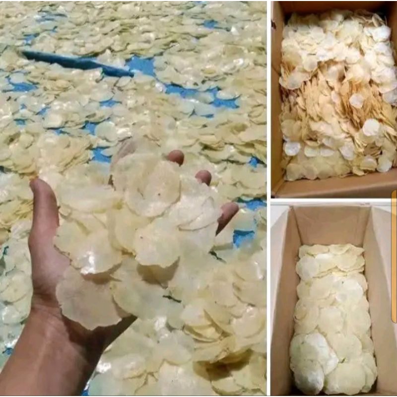 

emping mlinjo mentah kualitas super 1kg tipis kering asli limpung kota