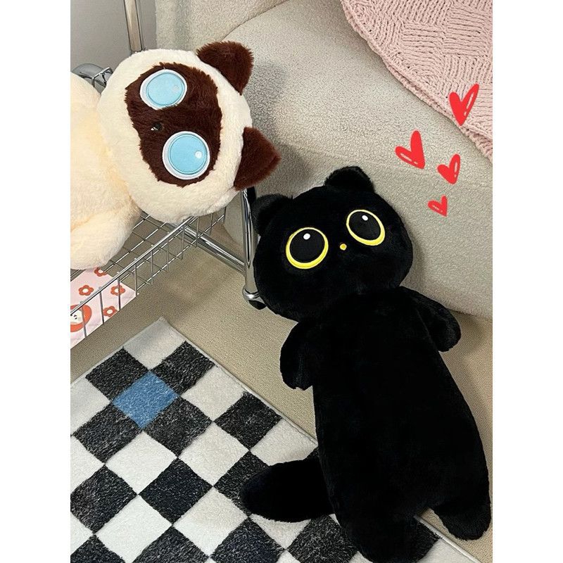 Catton Series Cat Plushie Boneka Kucing Bantal Guling Kucing Lucu Bantal Guling Anak Perempuan Banta